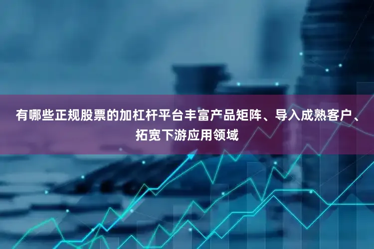 有哪些正规股票的加杠杆平台丰富产品矩阵、导入成熟客户、拓宽下游应用领域
